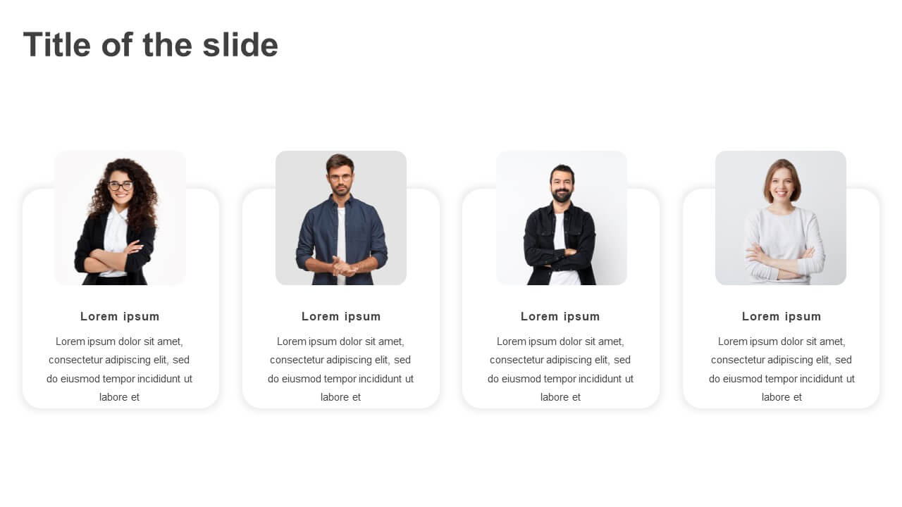 Meet the Team PowerPoint Template Slide