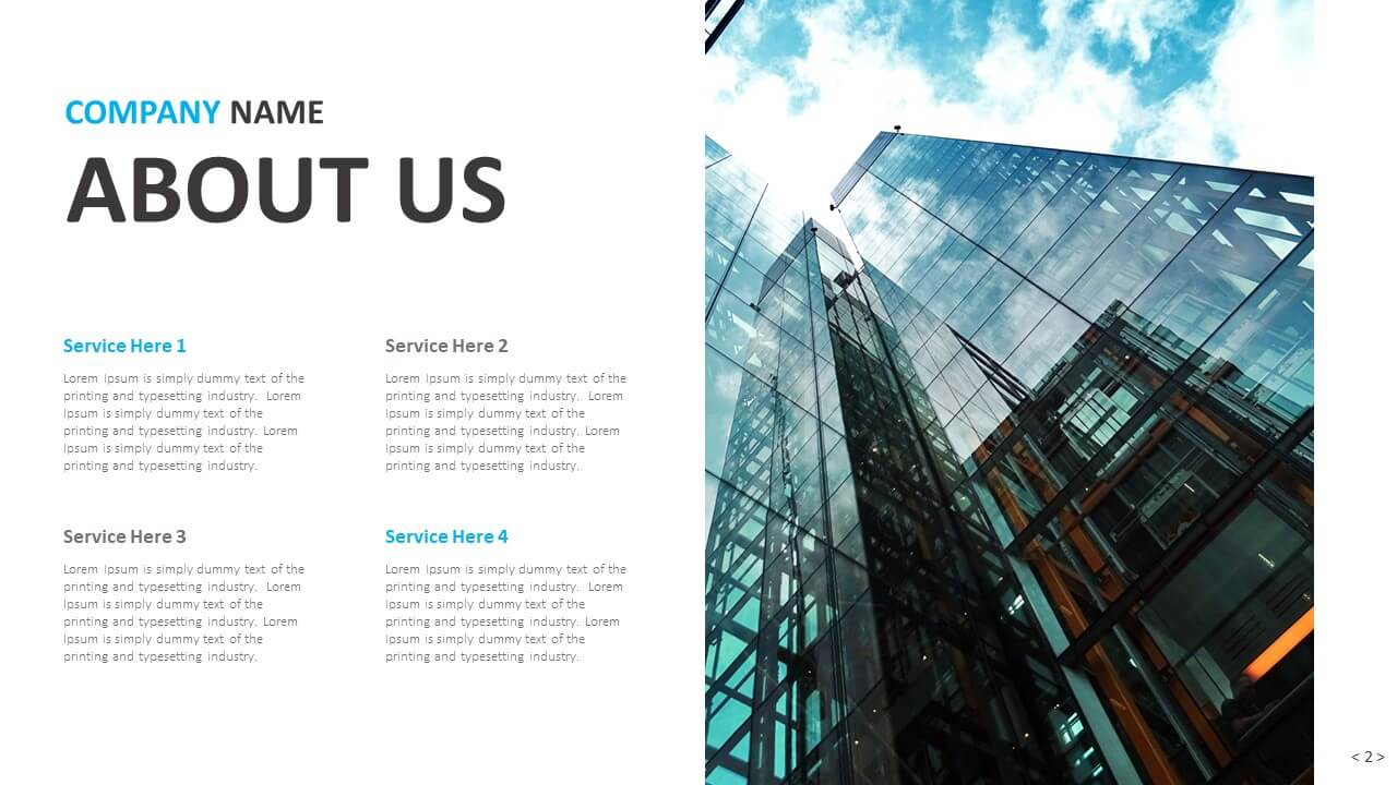 About Us slide for Powerpoint